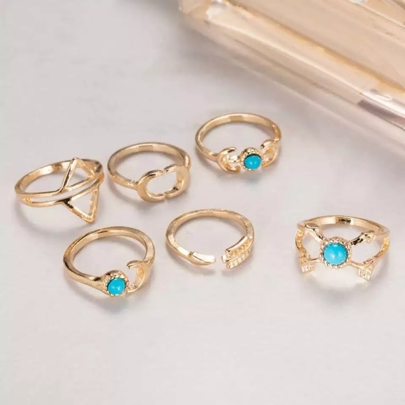 5 for $25 Set of 6 Midi Knuckle Rings - Picture 3 of 7